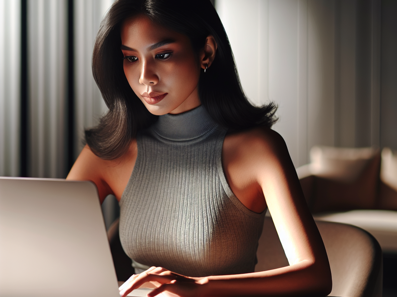 Mulher comprando online